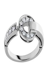 Anneaux de fiançailles de mariage en diamant classique pour femmes Placage d'or 18K 925 Silver for Men Womengirl Valentine039s M6113950