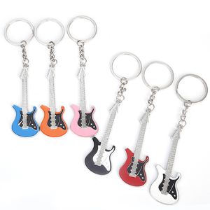 Mode classique guitare porte-clés voiture porte-clés porte-clés Instruments de musique pendentif accessoires pour homme femmes cadeau en gros