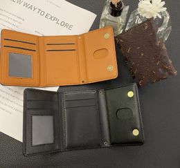 Fashion Classic Hook Wallet Tri-Fold SUPTion Clasp Card Holder Munt Purse Turnet Tas Holder portemonnee