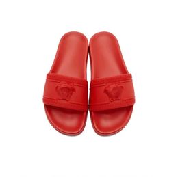 Fashion Classic Luxury Designer Slide Slippers Zomer Sandalen Men Strand binnen Flat Flop Flops Leather Women Shoes Ladies