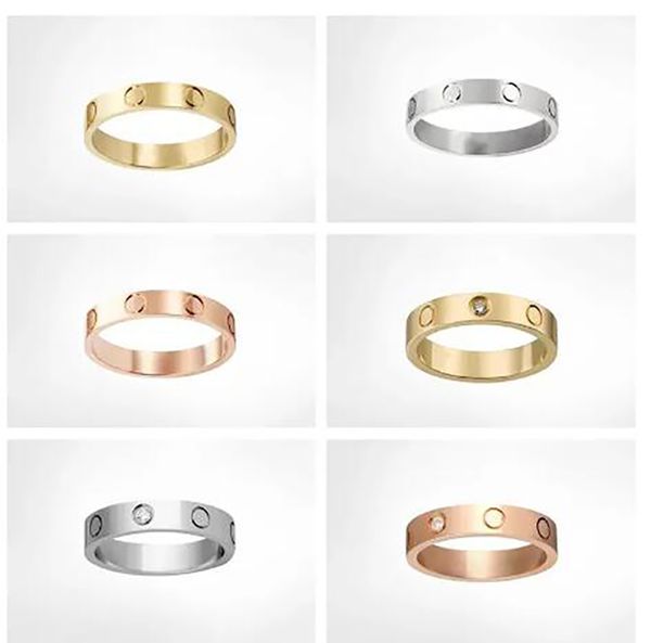 Bagues en acier inoxydable pour amoureux de luxe à la mode avec des alliances en diamant ne se fanent jamais cadeau non allergique pour les femmes femmes cadeau fiançailles 4mm 5mm 6mm taille US (5-11)