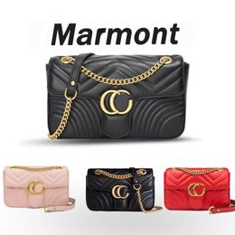 Fashion Classic Marmont Messenger Diseñador Bolse para mujer Bolsa de carcasa cruzada Bolsa de hombro de alta calidad Luxury Original Pattern bolso