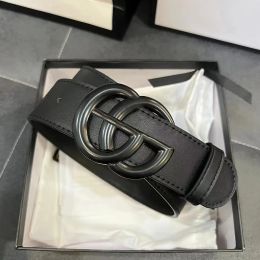 Moda clásica Cinturón de diseñador para hombres Carta para hombres ocasionales para mujeres Hebilla lisa Cinturón de lujo ancho 4.0 cm caja en 6 tamaños de color 105-125 CM pequeña caja blanca