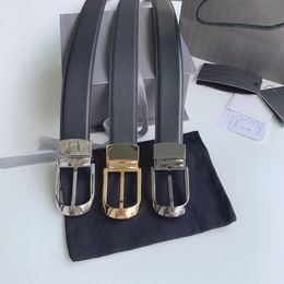Fashion Classic Men's Designer Steel Buckle Belt Ladies Men Casual Letters Gladde gesp gordels Breedte 3,5 cm Luxury merk Kleding Accessoires