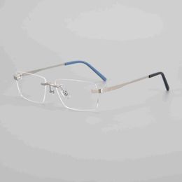 Mode classique hommes mode hexagonale sport loisirs myopie sans cadre lunettes optiques cadre