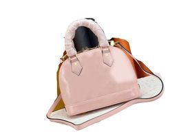 Fashion Classic Patent Leather Shell Bag Meerkleurige dames Tote enkele schouder Crossbody tas Verstelbare schouderriem met diagonale lederen slot Trim53152