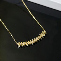 Collier de pendentif de la série de style classique de mode pour l'homme Willow Spike Gold plaqué 18k Top Quality Bijoux avec boîte avec boîte
