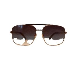 Modeklassieker voor heren Metaal Vierkant Gouden Frame UV400 Heren Vintage Stijl Attitude Zonnebril Bescherming Designer Brillen