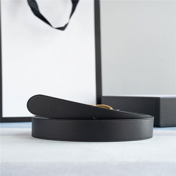 Cintura classica da donna di design di moda Cintura da uomo casual da donna con fibbia liscia Larghezza 2,0 cm 2,8 cm 3,4 cm 3,8 cm Con scatola