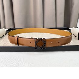 Mode Klassiek Dames Heren Designer Riemen Dames Heren Echt leer Casual Letter Gladde gesp Luxe riem Tailleband Breedte 3,0 cm met doos loe