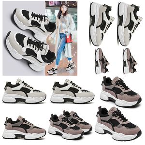 Moda clásica mujer zapatos para correr triple gris negro marrón blanco malla cómoda transpirable entrenador diseñador zapatillas tamaño 35-40