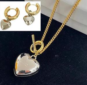 Fashion Classics Lovers Colliers amoureux pendentif coeur OT boucle designer femmes collier boucles d'oreilles ensembles