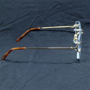 Mode clair lunettes cadre Carter accessoires pour femmes Vintage sans monture carré lunettes optique lunettes cadre