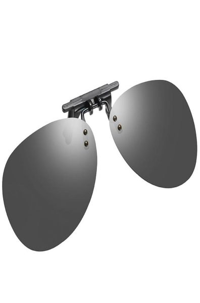 Clip de moda en gafas de sol polarizadas Hombres Mujeres Pilot Day Night Lens Flip Up Up Night Vision Eyewear Driving Shades para Pres4094724