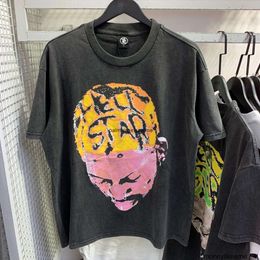 Mode Kleding Heren Designer T-shirts T-shirts Ss Hellstar Studios T-shirt Trendy Br Katoen Bedrukt Los T-shirt met korte mouwen Pure T-shirts Rock Hip Hop Tops