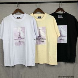 Ropa de moda Camisetas de diseñador para hombre Camisetas Pequeñas de moda Br Kith Floral Marroon Eiffeltee Chestnut Torre Eiffel Camiseta de manga corta Hombres Camisetas de algodón puro Rock Hola