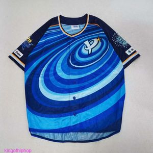 Moda Ropa Ropa deportiva Tops Rock Hip hop Camisetas Camisetas Trabajo diurno Ajuste holgado Hiphop de gran tamaño Baile callejero Cárdigan de manga corta Béisbol Secado rápido Deportes Fitne