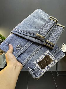 Mode kleding lente en herfst jeans trendy merk negen fen 2024 nieuwe micro losse rechte been casual slanke fit kleine voetbroeken zomer heren jeans ontwerpen