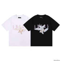 Ropa de moda camiseta de lujo para hombre American Peace Pigeon Hd alta calidad hilo de algodón camisetas de manga corta hombres mujeres