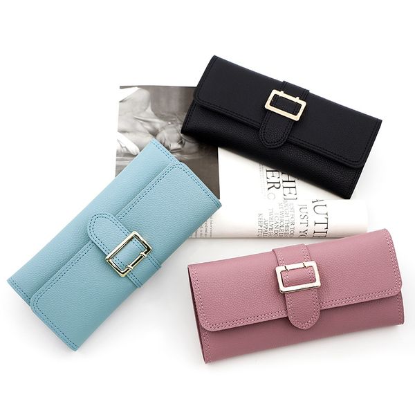 Cartera de cuero de embrague de moda Mujeres Hombres Monedero Imágenes reales Monedero Bolso bandolera multicolor Titular de la tarjeta Titulares solo bolsillo clásico con cremallera monedero largo carteras