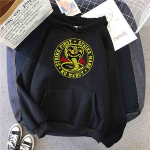 Mode Cobra Kai Printing Nieuwe Herfst Warm Heren Hoodies Comfortabele Straat Mens Sweatshirts Casual Hoge Kwaliteit Mannelijke Pulluvers H1218