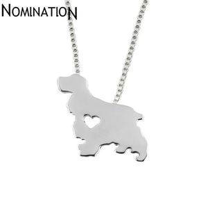 Mode-cocker spaniel hond ketting dier hanger sieraden zilver / goudkleuren plated