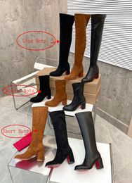 Mode couleur assortie tête ronde bottes automne hiver femmes appartements talon long haute qualité en cuir souple dames chevalier décontracté genou haut cuir antidérapant 18E0 #