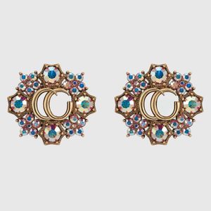 modekleurige kristallen oorbellen aretes orecchini 14k gouden vintage oorbellen ontwerper voor dames bruiloft cadeau sieraden