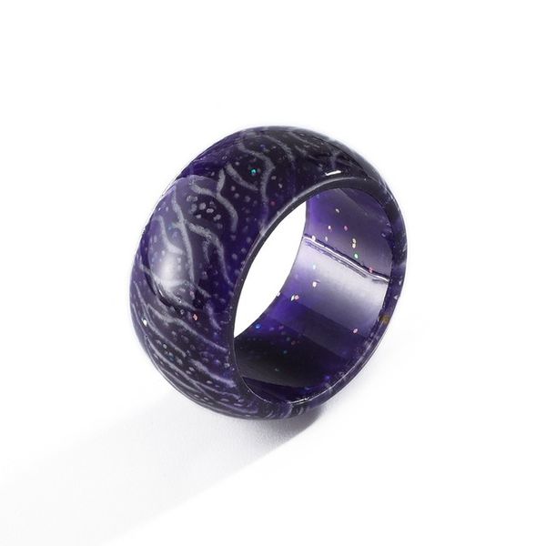 Mode coloré lumineux Silicone femmes bande anneaux bijoux brillent dans le noir bague pour homme cadeau