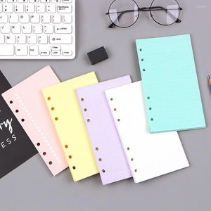 Mode kleurrijke notebookaccessoires A5 A6 Solid Color Planner Inners Filler Papers 40 Sheet/ Set Inside
