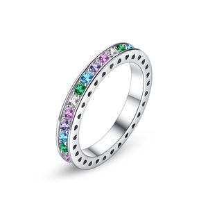 Nieuwe modering S925 Zilver gekleurd Zirkon Luxuremerk Ring European en American Hot Popular Women High End Ring Sieraden Valentijnsdag Moederdag Gift SPC