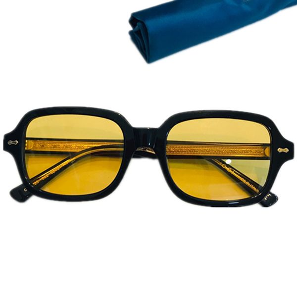 Fashion Concise Unisex nightvision yellow Lunettes de soleil G0072S UV400 52-21-145 qualité planche importée petit bord carré pour lunettes de prescription boîtier complet