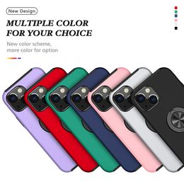 Fashion Cool Ring Phone Case voor iPhone 14 13 12 11Pro Max XS XR 8 7 6s plus 360 graden spin 2 in 1 anti-fall cover