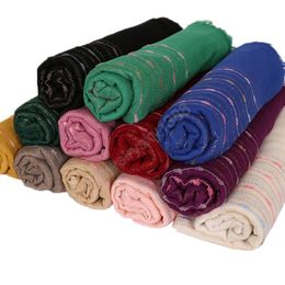 Mode katoen glitter hijab sjaal sjaals moslim Tulband wraps hoofdband herfst pashmina lange ormber sjaal sjaals 180*80 cm