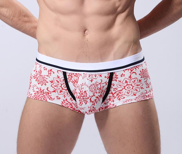 Fashion Cotton Mens Underwear Boxers Shorts Trunks Imprimez Floral Low Rise Panties confortable Sexy Boxer Jockstrap Boxers Men Under9295618