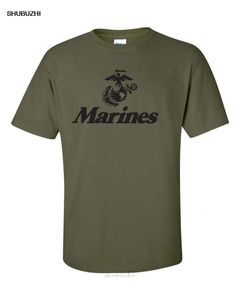 Fashion Cotton T -shirt Marine Corps US United States Marines USMC Military Mens Tee Shirt 240409