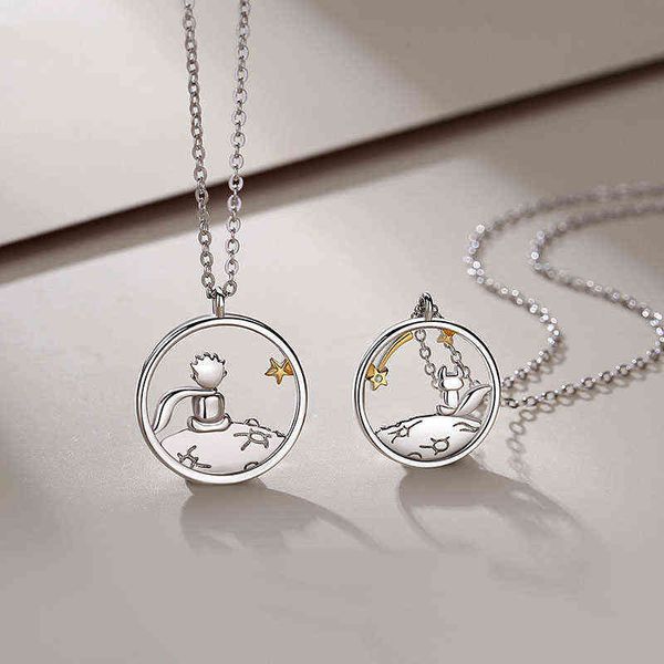 Mode Couple Prince Petit Renard Pendentif Personnalité Collier Saint Valentin Anniversaire Cadeau Bijoux G1206