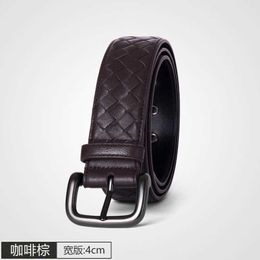 Fashion Couple SheepSkin Woven Belt Designer Largeur de courroie décontractée 4,0 cm 3,5 cm Classic Pin Boucle jeunesse Jean Jeans disponible en cadeau