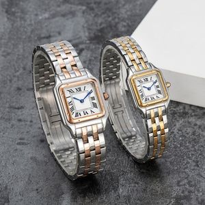 Les montres de couple de mode sont faites de haute qualité importées en acier inoxydable quartz dames élégante table de diamant noble 50 mètres d'eau2847