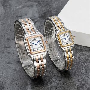 Les montres de couple de mode sont faites de haute qualité importées en acier inoxydable quartz dames élégante table de diamant noble 50 mètres d'eau216c