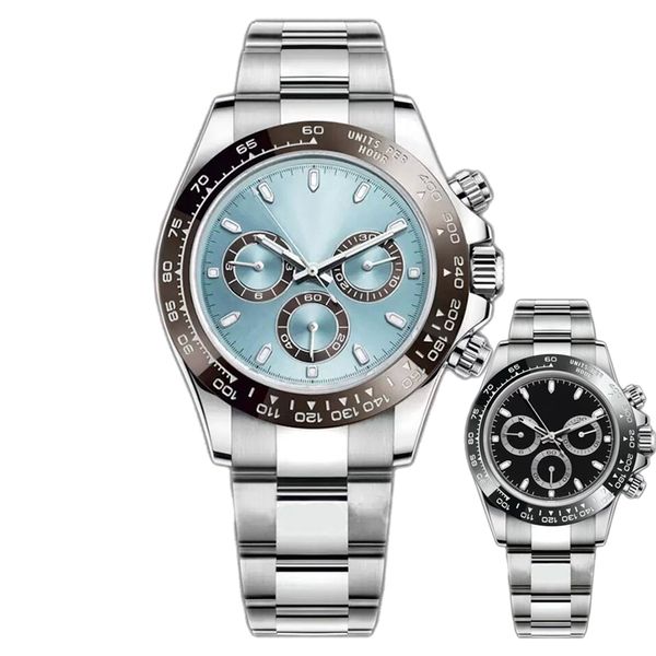 montre pour hommes designer de haute qualité Super clones hommes chronométrage d'occasion caractéristique montres automatique 7750 mouvement en acier inoxydable montres-bracelets saphir lumineux