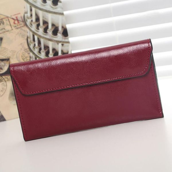 Couverture de mode longs portefeuilles femmes sac à main en cuir véritable solide pochette pour femme avec poche à monnaie de haute qualité