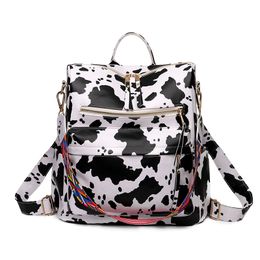 Mode vache motif léopard sac à dos sacs femmes sac sac à main sac à main Pu cuir épaule voyage décontracté fourre-tout