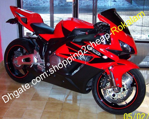 Kit de rechange de capots de mode pour Honda CBR1000RR 2004 2005 CBR1000 1000RR RR 04 05 ensemble de carénage de carrosserie rouge noir (moulage par injection)