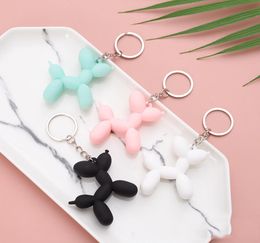 Fashion Creative Cartoon Balloon Dog Keychain Ring Men and Women Couple Key Chain Sac Pendentif 6 Colors7406931