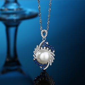 Collier avec pendentif en perles en argent Sterling S925, Design créatif à la mode, chaîne de clavicule élégante, bijoux de mariage pour femmes, vente en gros