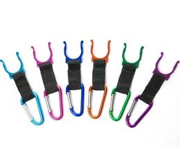Fashion Creative Metal Ribbon Locking Carabiner Clip Water Bottle Buckle Holder Camping Snap Hook Clip-On F0714