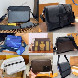 Fashion alpha Cross Body shoulder bags PM Leather messenger bag Designer Patchwork Men Women handbags wallet bag Purse Crossbody Bag for men