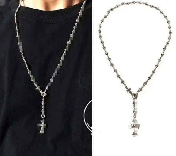 Designer Silver Cross Chains Pendants Colliers pour hommes et femmes Luxury Brand Tendance Personnalité Punk Cross Style Lovers Gift Hip Hop Rock Jewelry