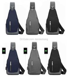 Mode Crossbody Tas Mannen Waterdichte Anti-diefstal Borst Zakken Mannelijke buitensporten Sling Cross Body Gym fitness mini rugzak fietsen reizen Schoudertas Met USB